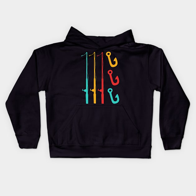 fishing gift fly fishing tools Kids Hoodie by mezy